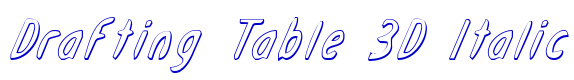 Drafting Table 3D Italic fonte